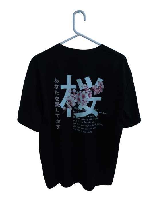 Black blossom t-shirt